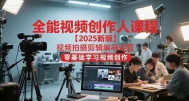 全能视频创作人课程【2025新版】视频拍摄剪辑编导运营,零基础学习视频创作 全能视频创作人课程【2025新版】视频拍摄剪辑编导运营,零基础学习视频创作