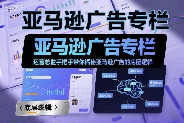 【精】亚马逊广告专栏:运营总监手把手带你揭秘亚马逊广告的底层逻辑 【精】亚马逊广告专栏:运营总监手把手带你揭秘亚马逊广告的底层逻辑