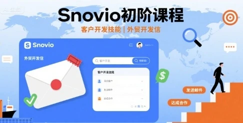 【精】Snovio初阶课程,客户开发技能,外贸开发信 【精】Snovio初阶课程,客户开发技能,外贸开发信