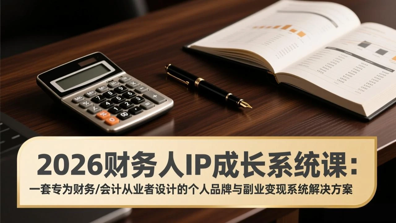 【精】2026财务人IP成长系统课:一套专为财务/会计从业者设计的个人品牌与副业变现系统解决方案 【精】2026财务人IP成长系统课:一套专为财务/会计从业者设计的个人品牌与副业变现系统解决方案