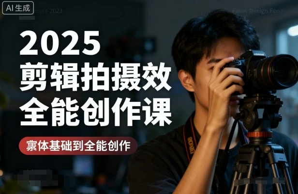 【精】2025剪辑拍摄特效全能创作课,零基础到全能创作 【精】2025剪辑拍摄特效全能创作课,零基础到全能创作