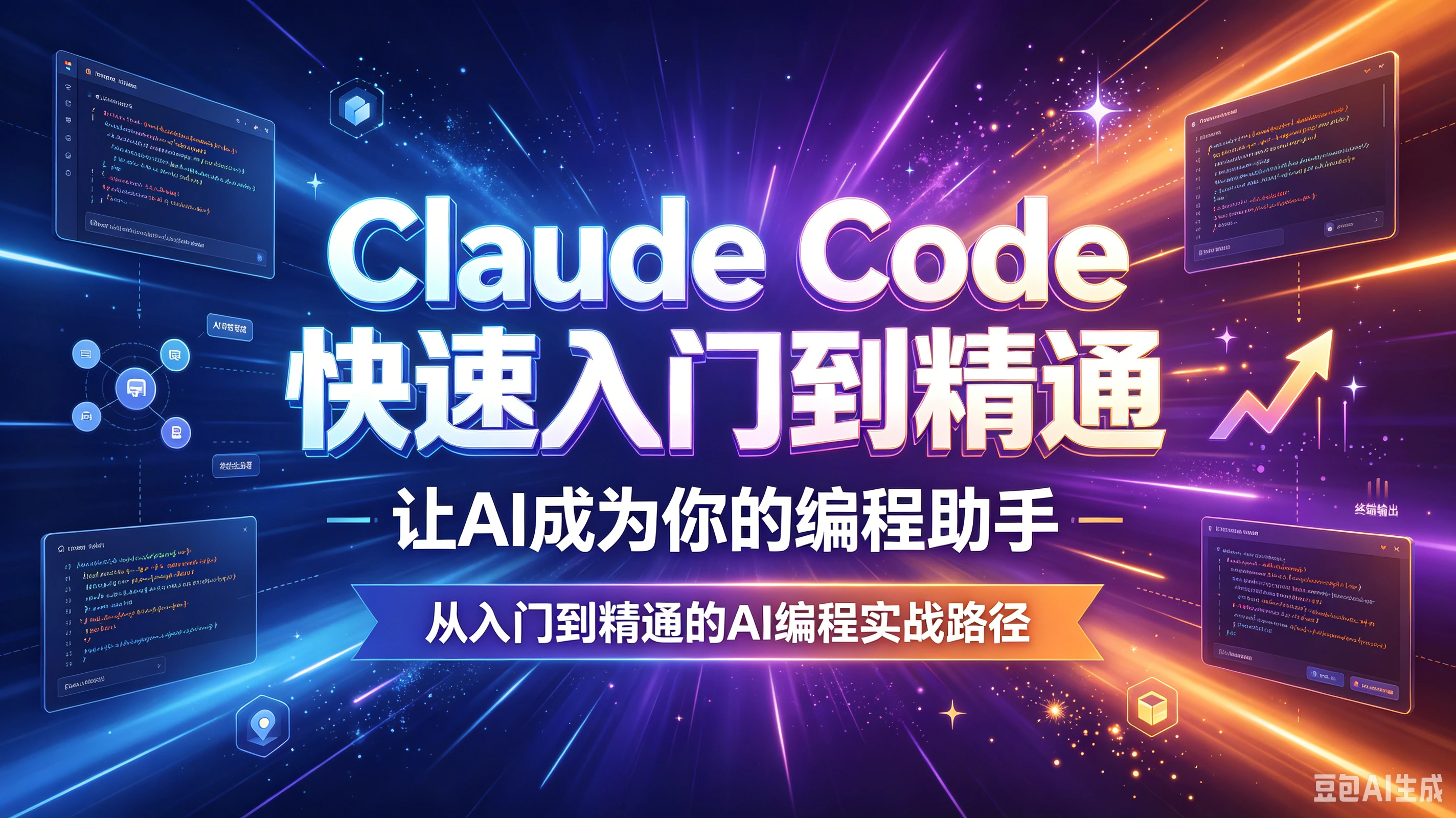 【精】Claude Code快速入门到精通，让AI成为你的编程助手，从入门到精通的AI编程实战路径