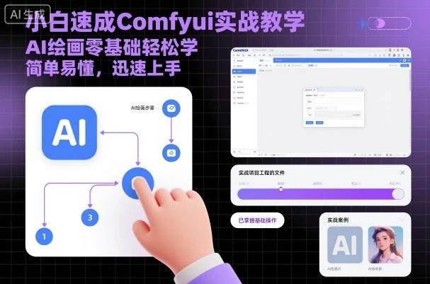 【精】小白速成Comfyui实战教学,AI绘画零基础轻松学,简单易懂,迅速上手 【精】小白速成Comfyui实战教学,AI绘画零基础轻松学,简单易懂,迅速上手