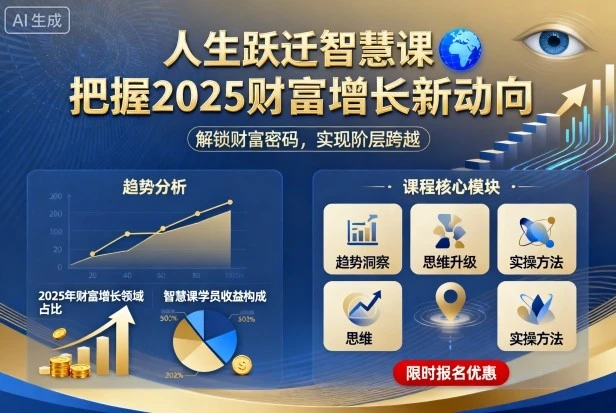 【精】人生跃迁智慧课,把据2025财富增长新动向 【精】人生跃迁智慧课,把据2025财富增长新动向