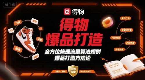 得物爆品打造，全方位梳理得物流量算法规则爆品打造规则