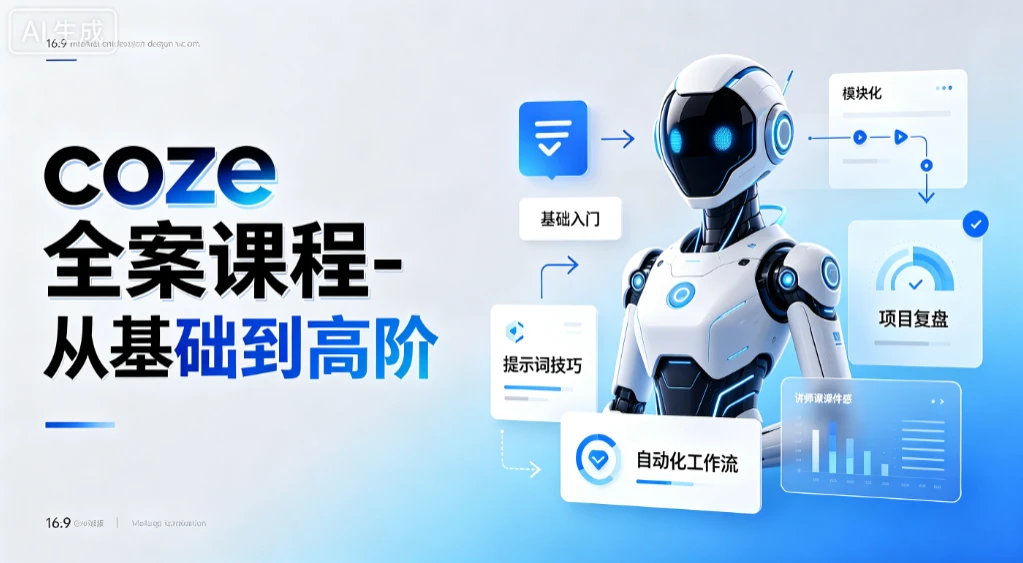 【精】coze全案课程-从基础到高阶,零基础扫盲到高阶精通,智能体创建+工作流搭建全链路 【精】coze全案课程-从基础到高阶,零基础扫盲到高阶精通,智能体创建+工作流搭建全链路