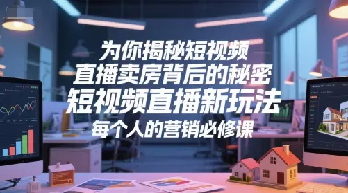 为你揭秘短视频直播卖房背后的秘密,短视频直播新玩法,每个人的营销必修课 为你揭秘短视频直播卖房背后的秘密,短视频直播新玩法,每个人的营销必修课