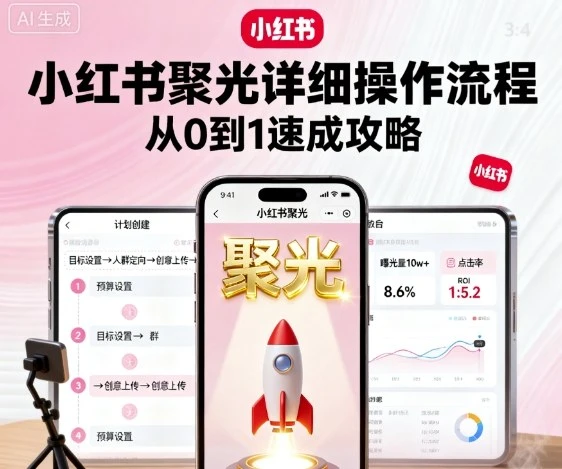 小红书聚光详细操作流程,小红书聚光从0到1速成攻略 小红书聚光详细操作流程,小红书聚光从0到1速成攻略