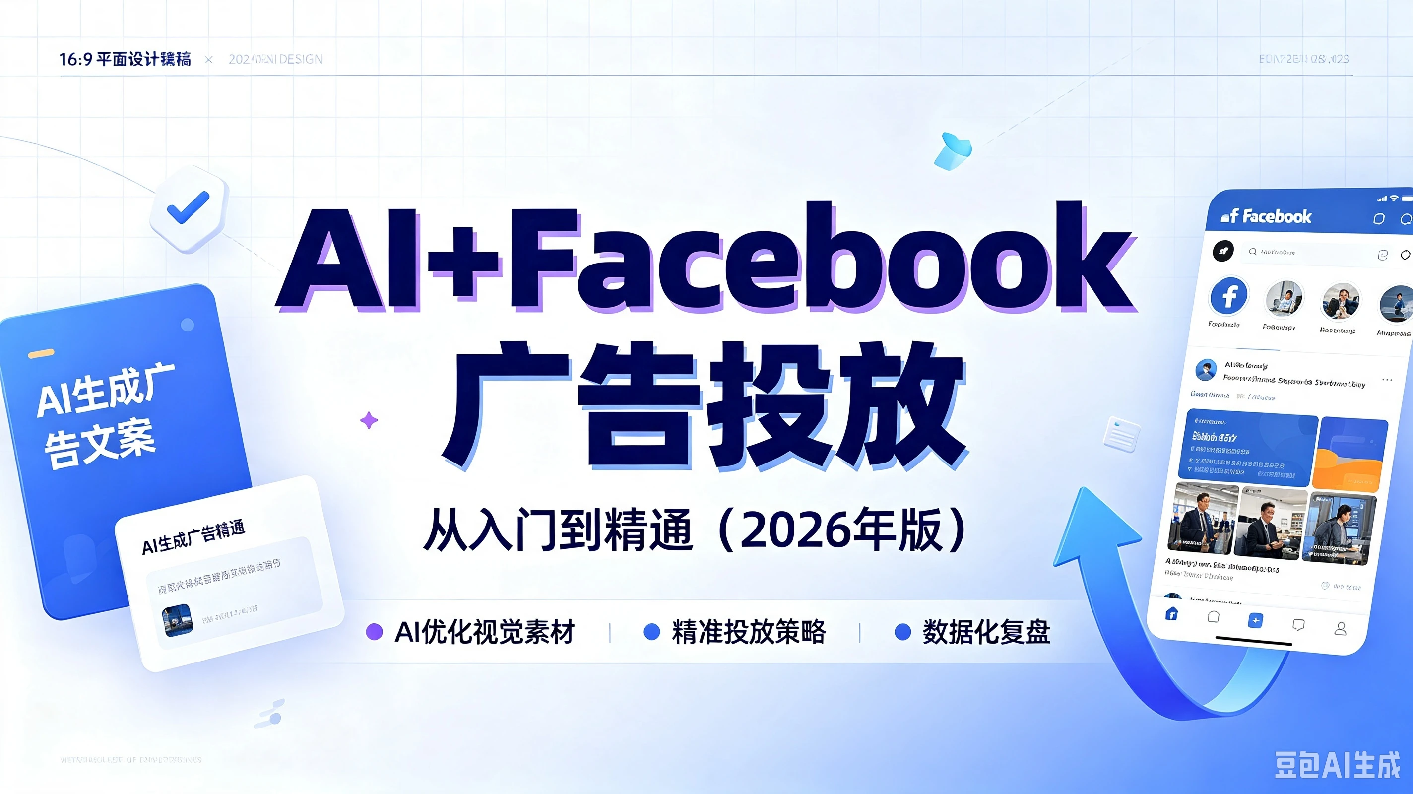 【精】AI+Facebook广告投放,从入门到精通(2026年版),AI优化视觉素材、精准投放策略、数据化复盘 【精】AI+Facebook广告投放,从入门到精通(2026年版),AI优化视觉素材、精准投放策略、数据化复盘