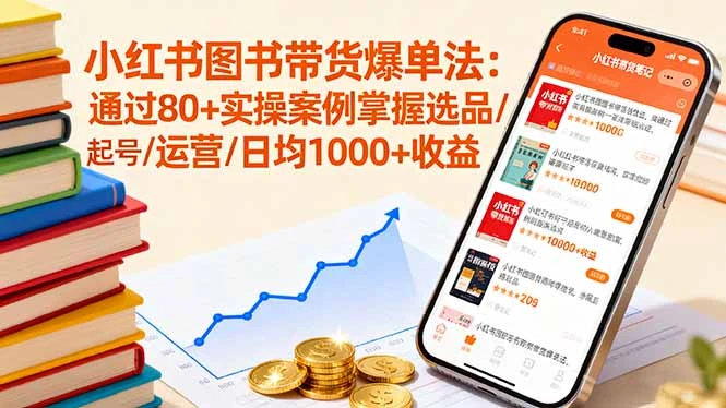 【精】小红书图书带货爆单法:通过80+实操案例掌握选品/起号/运营/日均1000+收益 【精】小红书图书带货爆单法:通过80+实操案例掌握选品/起号/运营/日均1000+收益