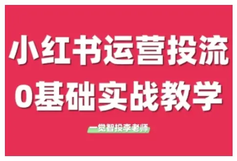 小红书运营投流,小红书广告投放从0到1的实战课,学完即可开始投放(更新) 小红书运营投流,小红书广告投放从0到1的实战课,学完即可开始投放(更新)