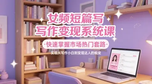 女频短篇写作变现系统课,快速掌握市场热门套路,实现从写作小白到变现达人的蜕变 女频短篇写作变现系统课,快速掌握市场热门套路,实现从写作小白到变现达人的蜕变