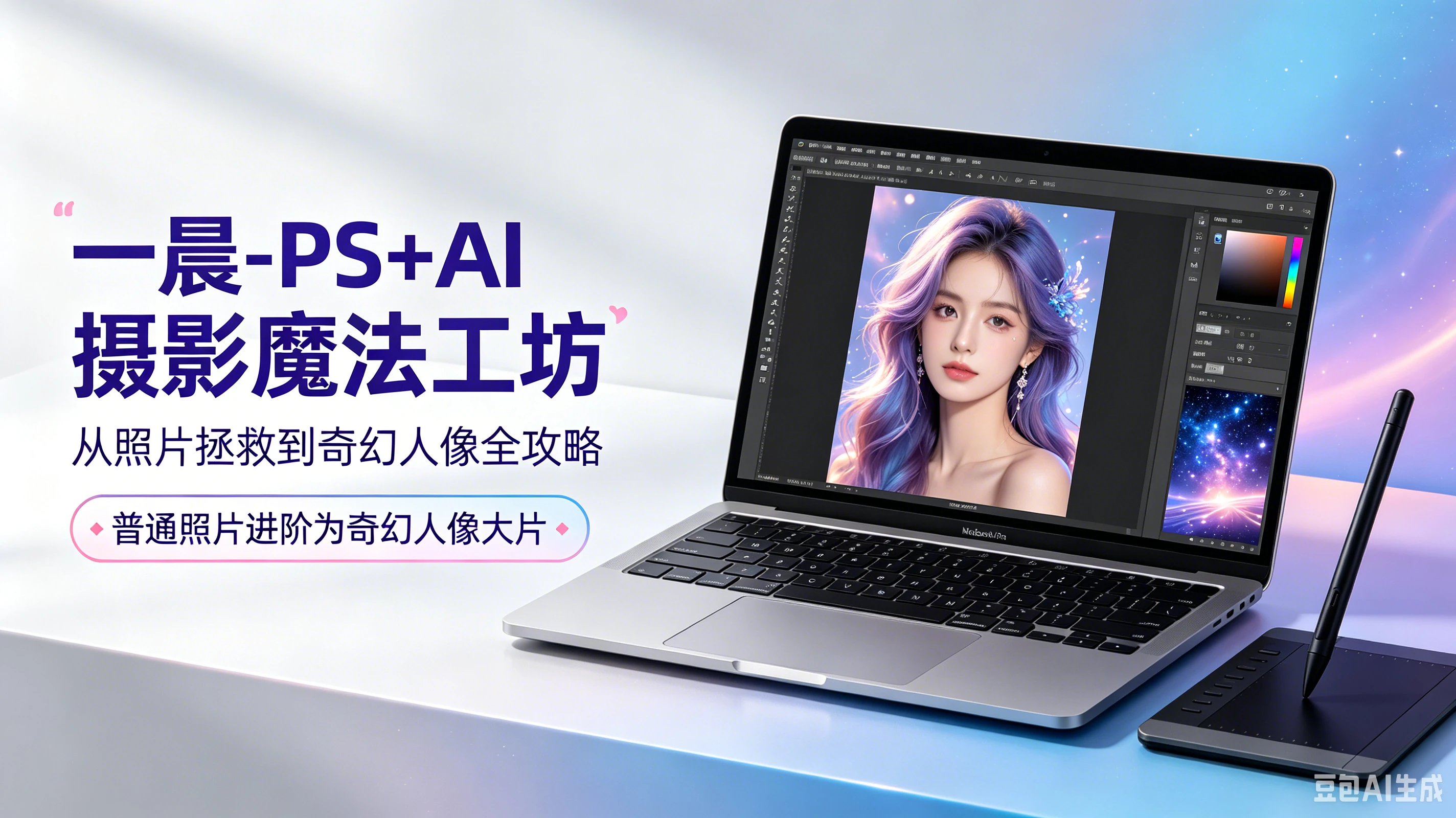 【精】一晨-PS+AI 摄影魔法工坊从照片拯救到奇幻人像全攻略 【精】一晨-PS+AI 摄影魔法工坊从照片拯救到奇幻人像全攻略