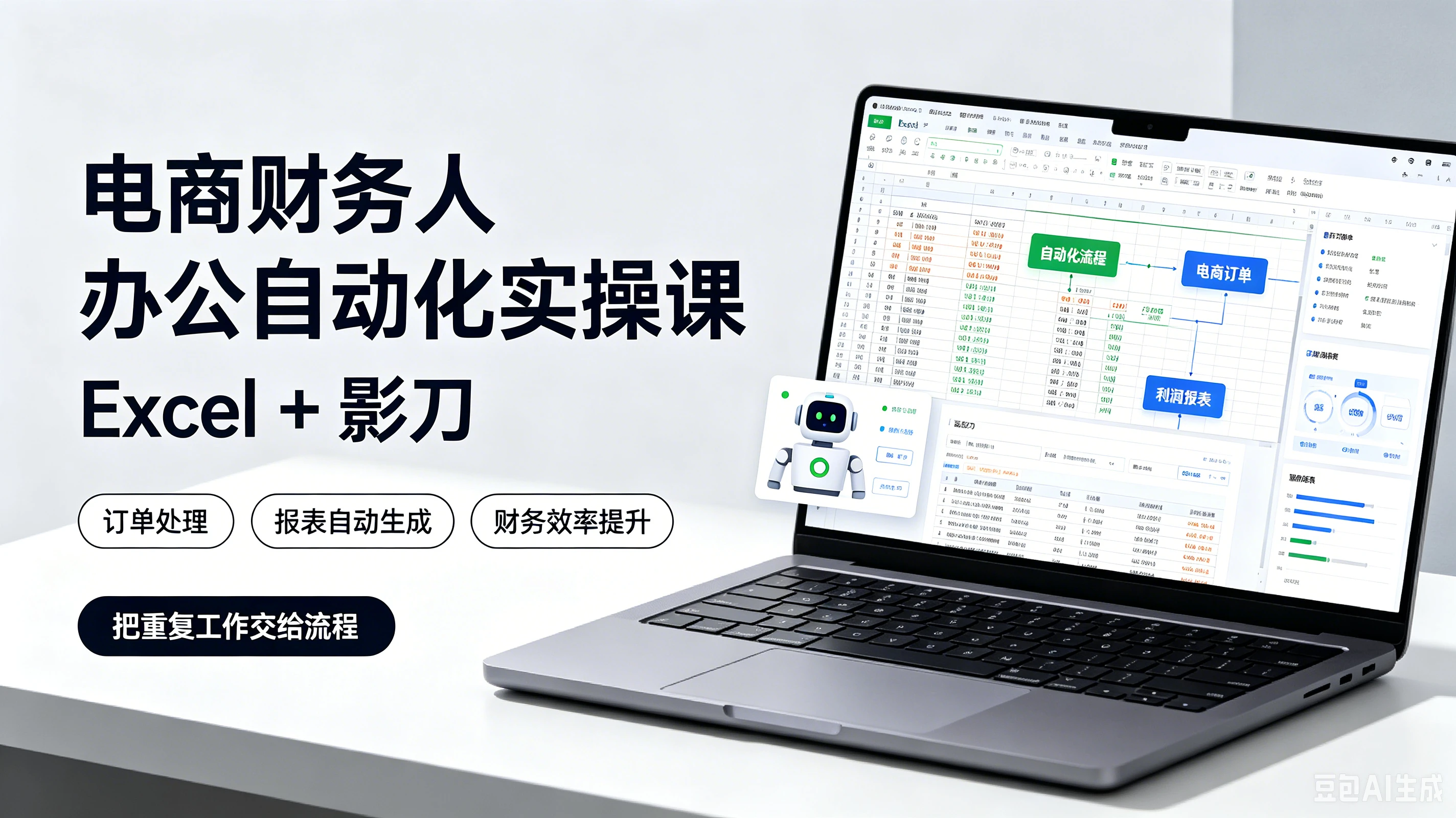 【精】电商财务人办公自动化实操课 excel+影刀-电商财务