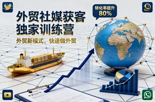 【精】外贸社媒获客独家训练营,外贸新模式,快速做外贸 【精】外贸社媒获客独家训练营,外贸新模式,快速做外贸