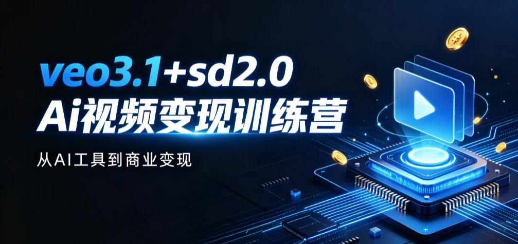 【精】veo3.1+sd2.0Ai视频变现训练营，从AI工具到商业变现