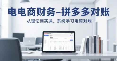 【精】电商财务-拼多多对账，从理论到实操，系统学习电商对账
