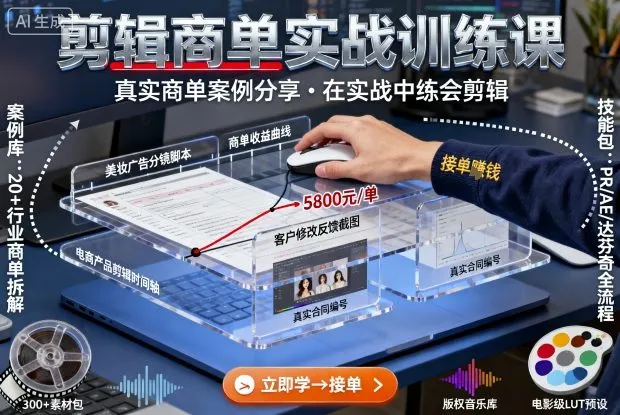 【精】剪辑商单实战训练课,真实商单案例分享,在实战中练会剪辑 【精】剪辑商单实战训练课,真实商单案例分享,在实战中练会剪辑