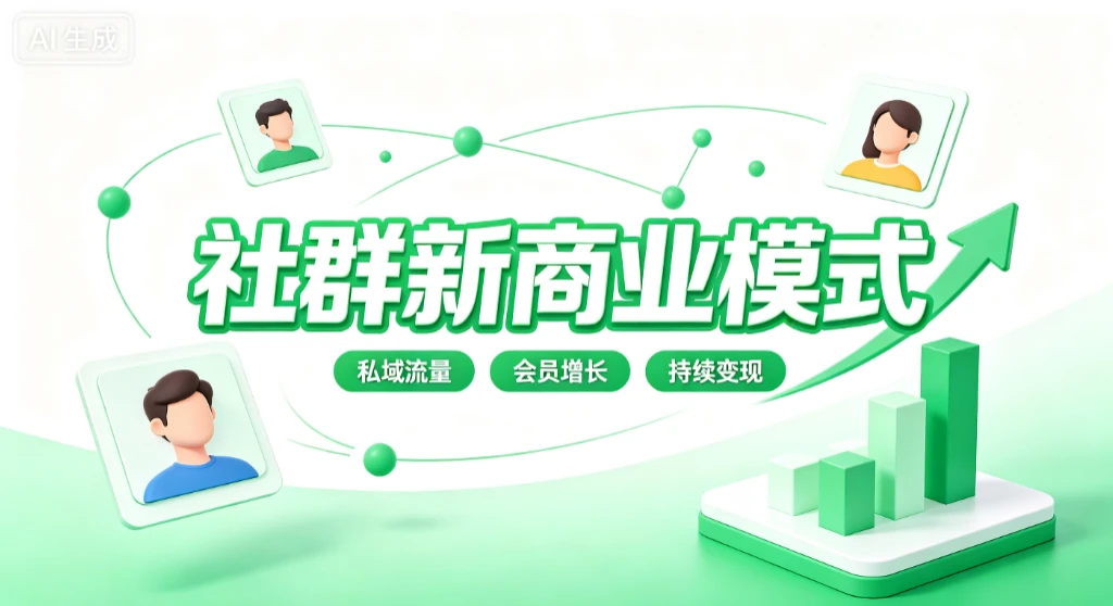 【精】社群新商业模式，从流量到留量的增长系统，私域流量、会员增长、持续变现