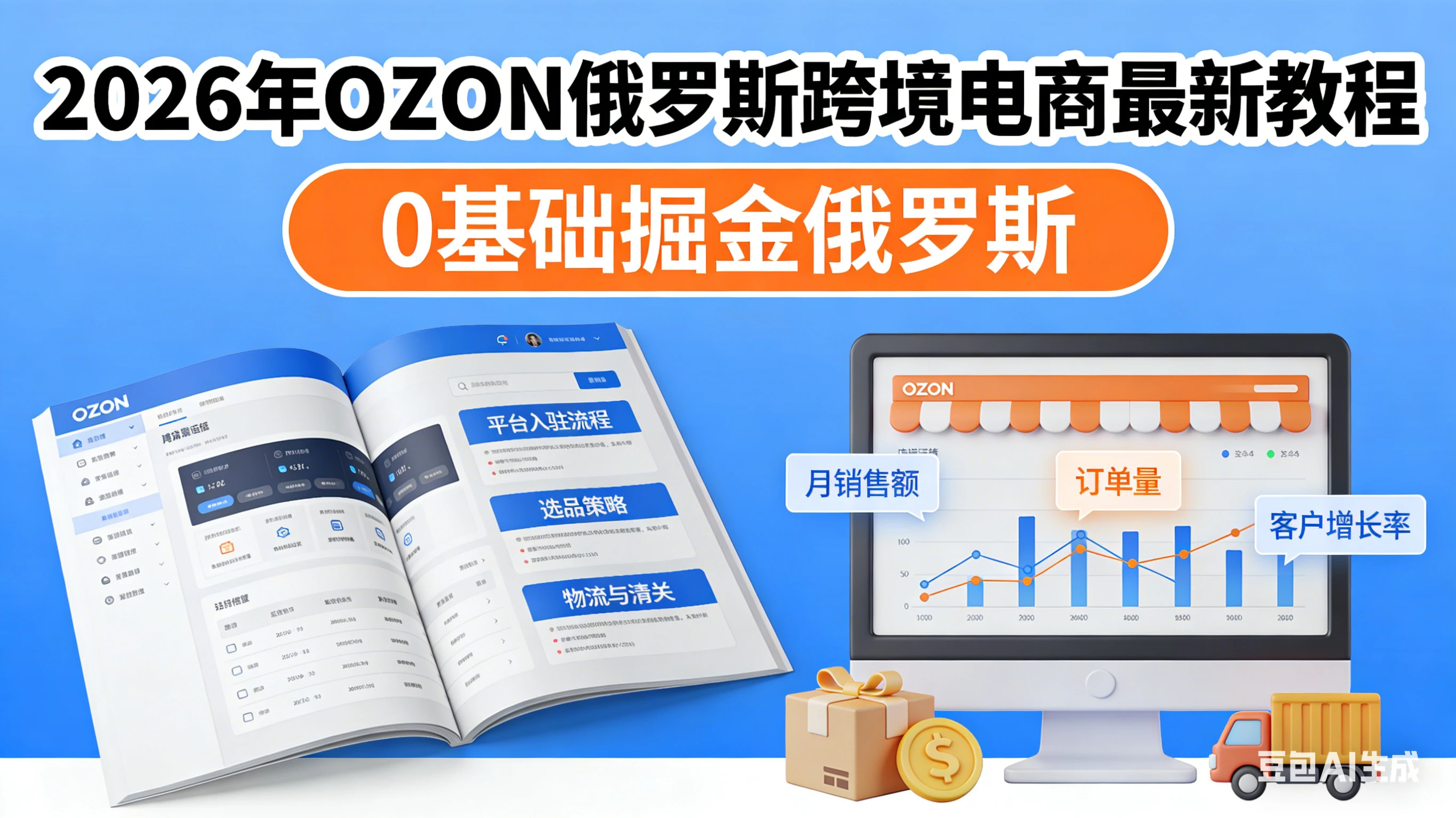 2026年OZON俄罗斯跨境电商最新教程,0基础掘金俄罗斯 2026年OZON俄罗斯跨境电商最新教程,0基础掘金俄罗斯