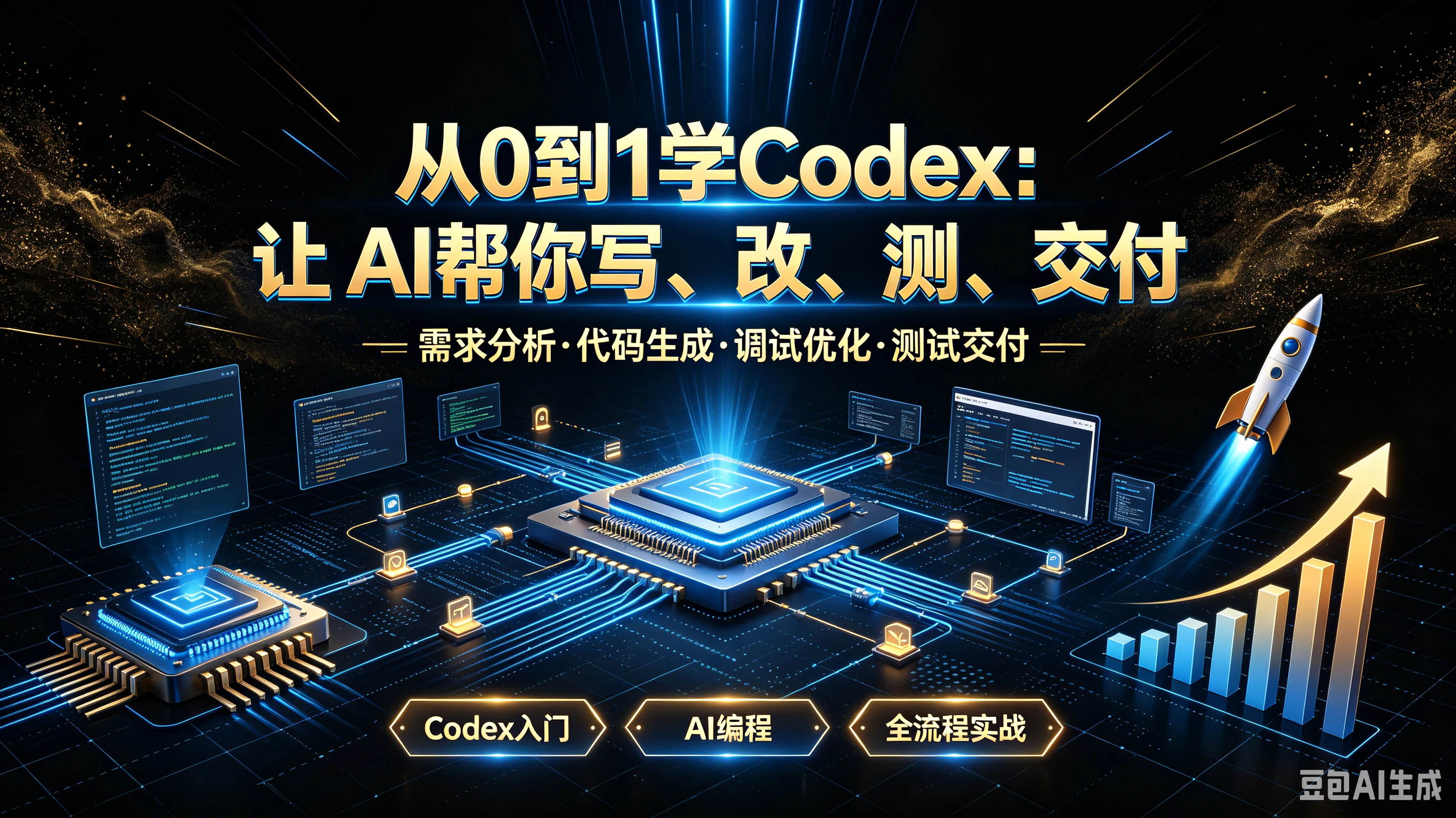 【精】从O到1学Codex:上AI帮你写、改、测、交付,需求分析·代码生成·调试优化·测试交付一Codex入门、AI编程、全流程实战 【精】从O到1学Codex:上AI帮你写、改、测、交付,需求分析·代码生成·调试优化·测试交付一Codex入门、AI编程、全流程实战