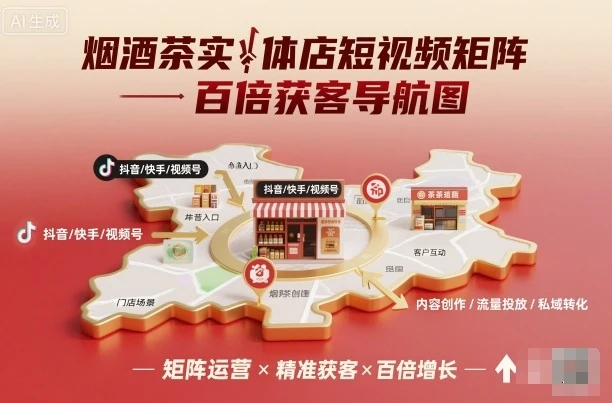【精】烟酒茶实体店短视频矩阵百倍获客导航图 【精】烟酒茶实体店短视频矩阵百倍获客导航图