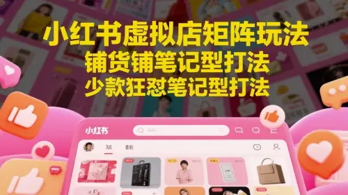 小红书虚拟店矩阵玩法,铺货铺笔记型打法,少款狂怼笔记型打法 小红书虚拟店矩阵玩法,铺货铺笔记型打法,少款狂怼笔记型打法