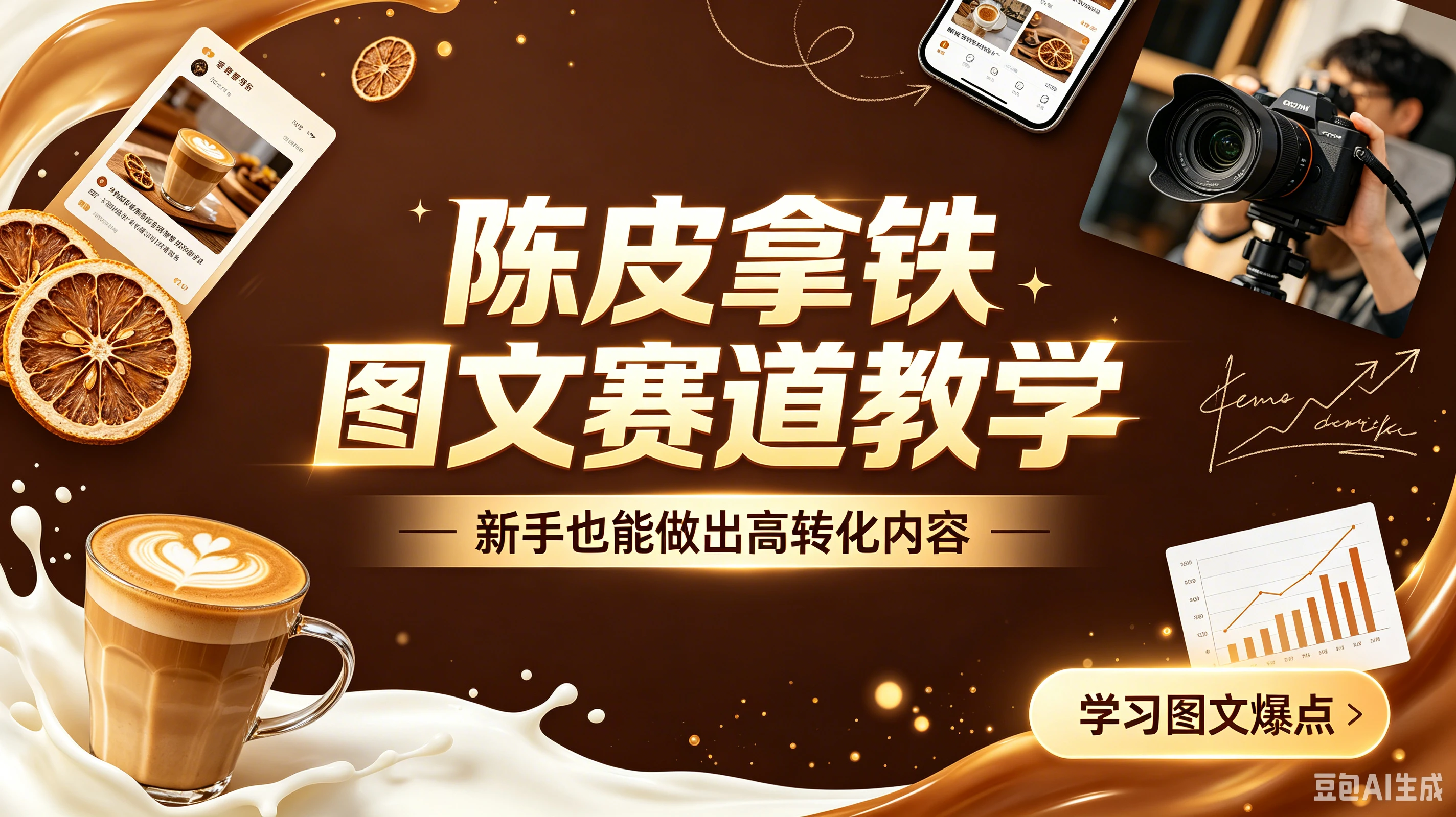 陈皮拿铁图文赛道教学,新手也能做出高转化内容 陈皮拿铁图文赛道教学,新手也能做出高转化内容