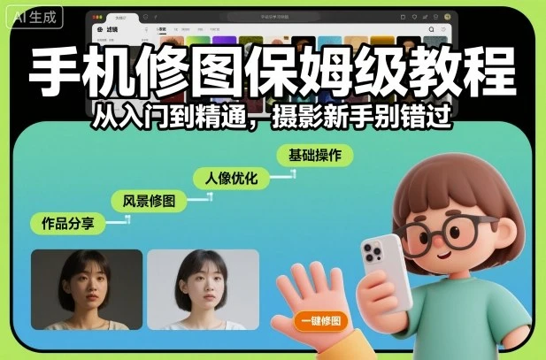 【精】手机修图保姆级教程,从入门到精通,摄影新手别错过 【精】手机修图保姆级教程,从入门到精通,摄影新手别错过