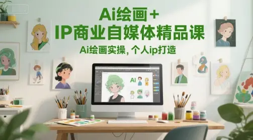 Ai绘画+IP商业自媒体精品课,Ai绘画实操,个人ip打造 Ai绘画+IP商业自媒体精品课,Ai绘画实操,个人ip打造