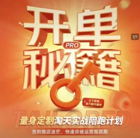 淘宝开单秘籍PRO,量身定制淘天实战陪跑计划,告别做店迷茫、快速突破运营瓶颈期(更新6月) 淘宝开单秘籍PRO,量身定制淘天实战陪跑计划,告别做店迷茫、快速突破运营瓶颈期(更新6月)