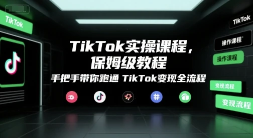 【精】TikTok实操课程,保姆级教程,手把手带你跑通TikTok变现全流程 【精】TikTok实操课程,保姆级教程,手把手带你跑通TikTok变现全流程