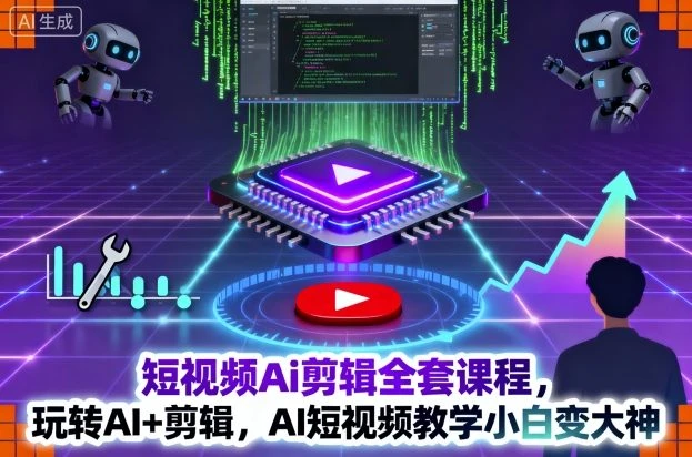 【精】短视频Ai剪辑全套课程,玩转AI+剪辑,AI短视频教学小白变大神 【精】短视频Ai剪辑全套课程,玩转AI+剪辑,AI短视频教学小白变大神
