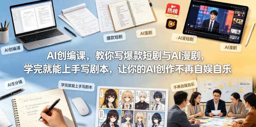【精】AI创编课,教你写爆款短剧与AI漫剧,学完就能上手写剧本,让你的AI创作不再自娱自乐(更新0521) 【精】AI创编课,教你写爆款短剧与AI漫剧,学完就能上手写剧本,让你的AI创作不再自娱自乐(更新0521)
