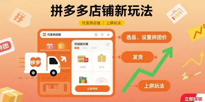 【精】拼多多店铺新玩法,代发供应链上拼玩法 【精】拼多多店铺新玩法,代发供应链上拼玩法