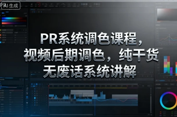 【精】PR系统调色课程,视频后期调色,纯干货无废话系统讲解 【精】PR系统调色课程,视频后期调色,纯干货无废话系统讲解