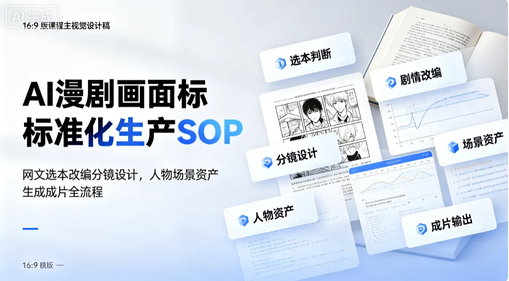 【精】AI漫剧画面标准化生产SOP:网文选本改编分镜设计,人物场景资产生成成片全流程 【精】AI漫剧画面标准化生产SOP:网文选本改编分镜设计,人物场景资产生成成片全流程