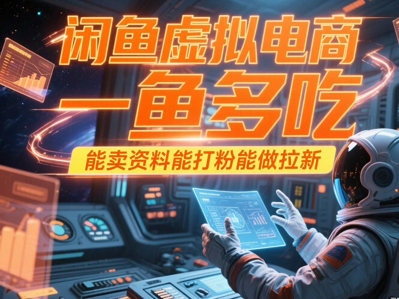 闲鱼虚拟电商，一鱼多吃，能卖资料能打粉能做拉新