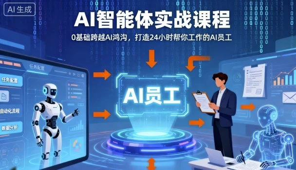 【精】Ai智能体实战课程,0基础跨越Ai鸿沟,打造24小时帮你工作的Ai员工,打破常规,以实战定义Ai 【精】Ai智能体实战课程,0基础跨越Ai鸿沟,打造24小时帮你工作的Ai员工,打破常规,以实战定义Ai
