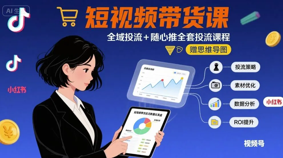 【精】最新短视频带货课,全域投流+随心推全套投流课程+思维导图 【精】最新短视频带货课,全域投流+随心推全套投流课程+思维导图