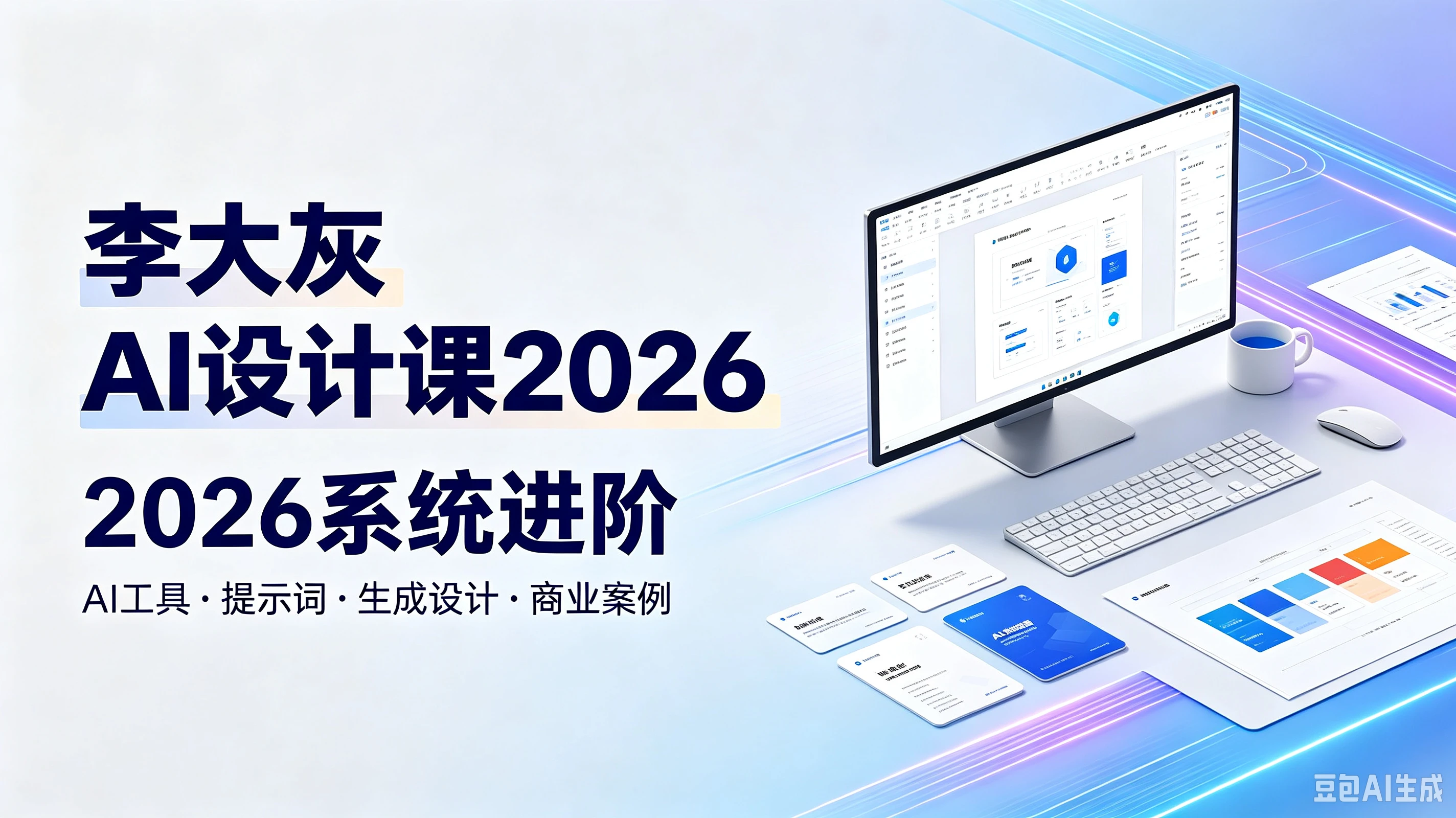 【精】李大灰AI设计课2026系统进阶,AI工具·提示词·生成设计·商业案例