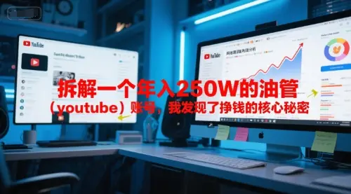 付费文章:拆解一个年入250W的油管(youtube)账号,我发现了挣钱的核心秘密 付费文章:拆解一个年入250W的油管(youtube)账号,我发现了挣钱的核心秘密