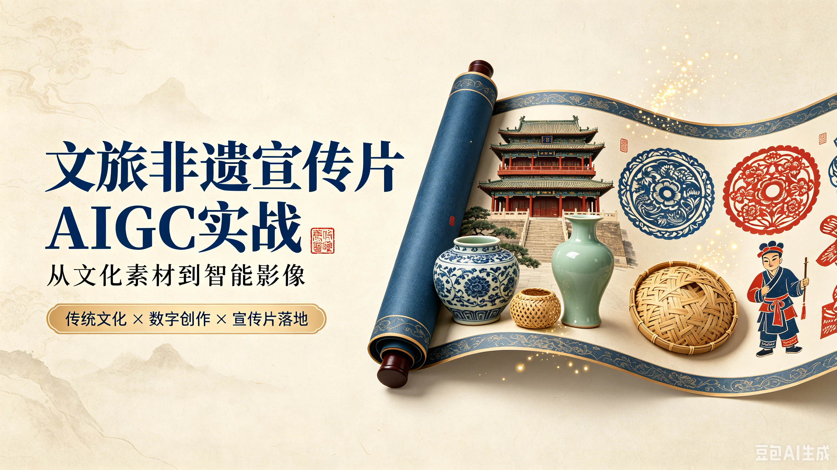 【精】文旅非遗宣传片AIGC实战：一人导演组从文化素材到智能影像，GPT Image2+Seedance2.0全流程