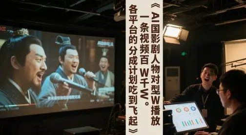 AI三国影视剧人物对口型唱歌玩法,一条视频百W千W播放,各平台的分成计划吃到飞起 AI三国影视剧人物对口型唱歌玩法,一条视频百W千W播放,各平台的分成计划吃到飞起