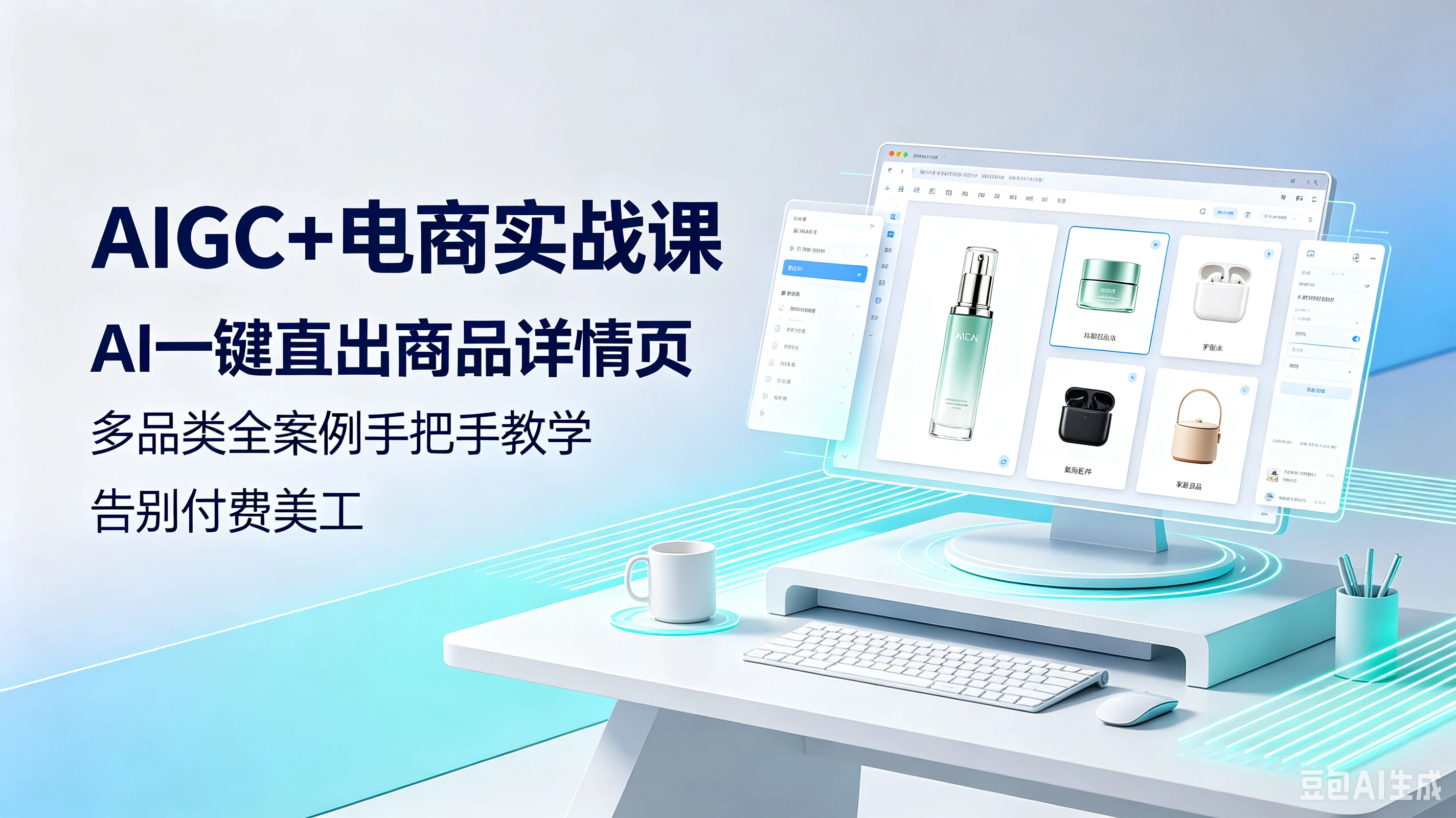 【精】AIGC+电商实战课AI一键直出商品详情页,多品类全案例手把手教学告别付费美工 【精】AIGC+电商实战课AI一键直出商品详情页,多品类全案例手把手教学告别付费美工