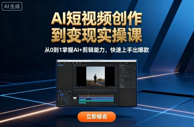 【精】AI短视频创作到变现实操课,从0到1掌握AI+剪辑能力,快速上手出爆款(更新10月) 【精】AI短视频创作到变现实操课,从0到1掌握AI+剪辑能力,快速上手出爆款(更新10月)