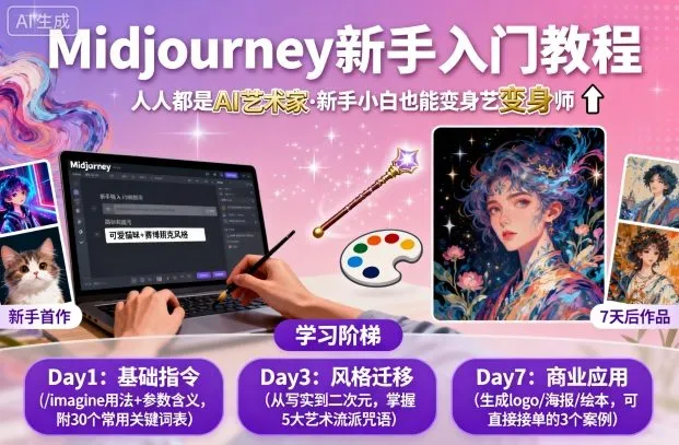 midjourney新手入门教程:人人都是AI艺术家,新手小白也能变身艺术大师 midjourney新手入门教程:人人都是AI艺术家,新手小白也能变身艺术大师