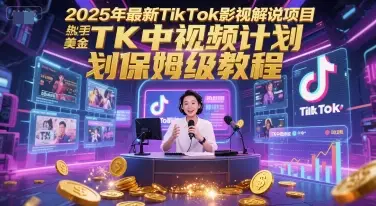 2025年最新TikTok影视解说项目,新手也能挣美金,TK中视频计划保姆级教程 2025年最新TikTok影视解说项目,新手也能挣美金,TK中视频计划保姆级教程