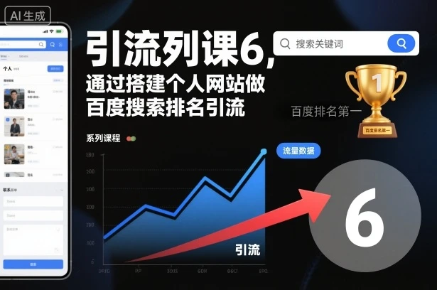 引流系列课6,通过搭建个人网站做百度搜索排名引流 引流系列课6,通过搭建个人网站做百度搜索排名引流