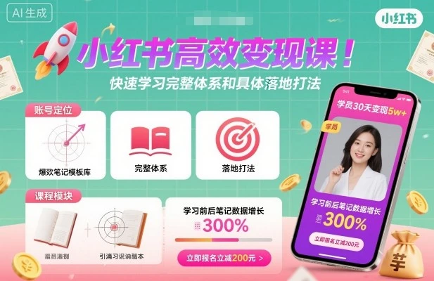 【精】小红书高效变现课,快速学习小红书完整体系和具体落地打法 【精】小红书高效变现课,快速学习小红书完整体系和具体落地打法